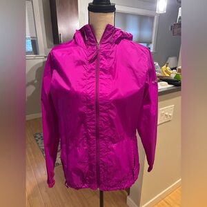 Columbia Women's Hooded Windbreaker Jacket - Magenta Pink